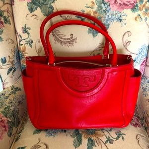 Tory Burch Red Leather Tote